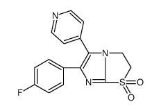 6-(4-fluorophenyl)-5-pyridin-4-yl-2,3-dihydroimidazo[2,1-b][1,3]thiazole 1,1-dioxide结构式