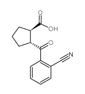 trans-2-(2-cyanobenzoyl)cyclopentane-1-carboxylic acid Structure