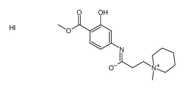 Piperidinium, 1-(2-(4-carboxy-3-hydroxycarbanilino)ethyl)-1-methyl-,io dide, methyl ester Structure