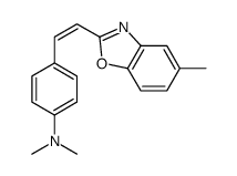 N,N-dimethyl-4-[2-(5-methyl-1,3-benzoxazol-2-yl)ethenyl]aniline结构式