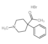 1-(1-methyl-4-phenyl-4-piperidyl)ethanone结构式