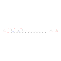 1,13-dihydroxy-3,7,11-tris(2-hydroxyethyl)-3,7,11-trimethyl-15-oxa-3,7,11-triazoniaheptacosane trisulphate结构式