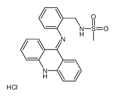N-[[2-(acridin-9-ylamino)phenyl]methyl]methanesulfonamide,hydrochloride Structure
