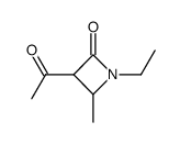 2-Azetidinone, 3-acetyl-1-ethyl-4-methyl- (9CI) Structure