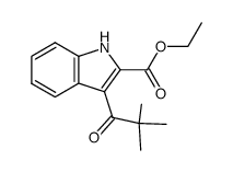 ethyl 3-pivaloylindole-2-carboxylate结构式