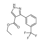 ethyl 3-[3-(trifluoromethyl)phenyl]pyrazolidine-4-carboxylate结构式