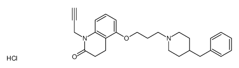 5-[3-(4-benzylpiperidin-1-yl)propoxy]-1-prop-2-ynyl-3,4-dihydroquinolin-2-one,hydrochloride Structure