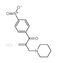 1-(4-nitrophenyl)-2-(1-piperidylmethyl)prop-2-en-1-one structure