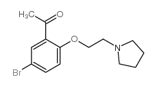 1-[5-bromo-2-(2-pyrrolidin-1-ylethoxy)phenyl]ethanone structure