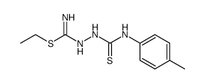 ethyl 2-(p-tolylcarbamothioyl)hydrazine-1-carbimidothioate结构式