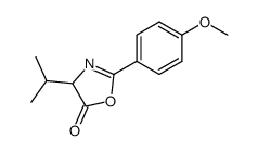 5(4H)-Oxazolone,2-(4-methoxyphenyl)-4-(1-methylethyl)-结构式