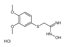 2-(3,4-dimethoxyphenyl)sulfanyl-N'-hydroxyethanimidamide,hydrochloride结构式