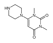 1,3-dimethyl-6-piperazin-1-ylpyrimidine-2,4-dione结构式