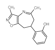 Phenol,2-(7,8-dihydro-3,5-dimethyl-6H-isoxazolo[4,5-b]azepin-7-yl)- Structure