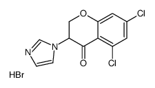 4H-1-Benzopyran-4-one,5,7-dichloro-2,3-dihydro-3-(1H-imidazol-1-yl)-,monohydrobromide (9CI) structure