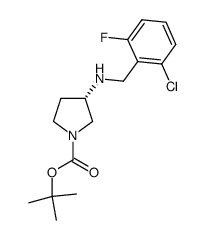 1,1-dimethylethyl (3S)-3-({[2-chloro-6-fluorophenyl]methyl}amino)pyrrolidine-1-carboxylate Structure