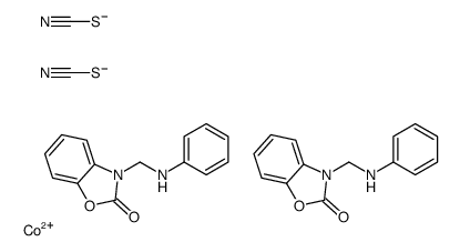 3-(anilinomethyl)-1,3-benzoxazol-2-one,cobalt(2+),dithiocyanate Structure