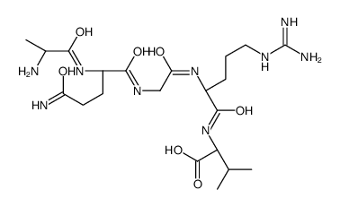 (2S)-2-[[(2S)-2-[[2-[[(2S)-5-amino-2-[[(2S)-2-aminopropanoyl]amino]-5-oxopentanoyl]amino]acetyl]amino]-5-(diaminomethylideneamino)pentanoyl]amino]-3-methylbutanoic acid结构式