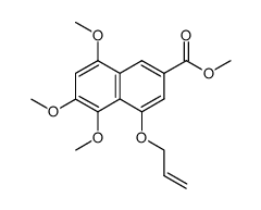 methyl 5,6,8-trimethoxy-4-(prop-2'-enyloxy)-2-naphthoate结构式