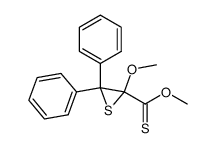 2-Methoxy-3,3-diphenyl-2-thiiranthiocarbonsaeure-O-methylester Structure