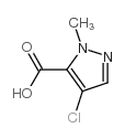 4-氯-1-甲基-1H-吡唑-5-羧酸结构式