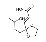 3-[2-(3-hydroxybutyl)-1,3-dioxolan-2-yl]prop-2-enoic acid Structure