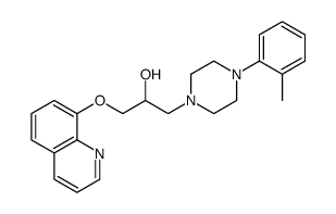 1-Piperazineethanol, 4-(2-methylphenyl)-alpha-((8-quinolinyloxy)methyl )- Structure