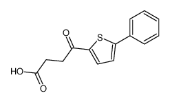 4-oxo-4-(5-phenyl-[2]thienyl)-butyric acid结构式