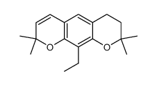 10-ethyl-6,7-dihydro-2,2,8,8-tetramethyl-2H,8H-benzo[1,2-b:5,4-b']dipyran结构式