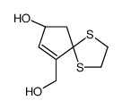 (7R)-9-(hydroxymethyl)-1,4-dithiaspiro[4.4]non-8-en-7-ol结构式