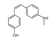 4-[2-[4-(methylamino)phenyl]ethenyl]phenol Structure
