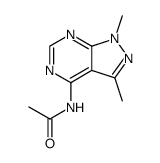 N-(1,3-dimethylpyrazolo(3,4-d)pyrimidin-4-yl)acetamide Structure
