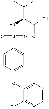 ((4-(2-chlorophenoxy)phenyl)sulfonyl)valine Structure