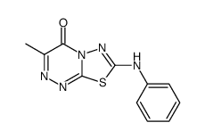 7-anilino-3-methyl-4H-(1,3,4)thidiazolo(2,3-c)(1,2,4)triazin-4-one Structure