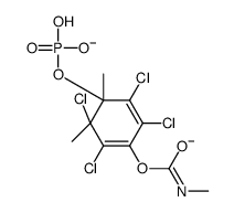 [2,3,5,6-tetrachloro-1,6-dimethyl-4-(methylcarbamoyloxy)cyclohexa-2,4-dien-1-yl] phosphate结构式