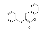 (2,2-dichloro-1-phenylsulfanylethenyl)sulfanylbenzene结构式