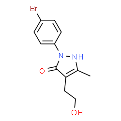 2-(4-Bromophenyl)-4-(2-hydroxyethyl)-5-methyl-1,2-dihydro-3H-pyrazol-3-one结构式