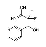 2,2-DIFLUORO-3-HYDROXY-(3-PYRIDYL)PROPIONYL AMIDE结构式