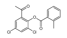 (2-acetyl-4,6-dichlorophenyl) 2-methylbenzoate Structure