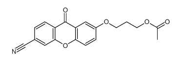 3-(6-cyano-9-oxoxanthen-2-yl)oxypropyl acetate结构式