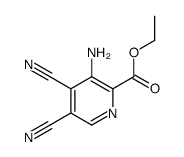 ethyl 3-amino-4,5-dicyanopyridine-2-carboxylate结构式