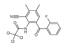 2,2,2-Trichloro-N-[2-cyano-6-(2-fluoro-benzoyl)-3,4-dimethyl-phenyl]-acetamide Structure