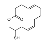 13-sulfanyl-1-oxacyclotetradeca-5,10-dien-2-one结构式