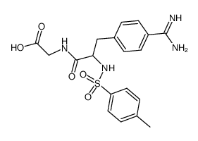 N-(Nα-Tosyl-4-amidinophenylalanyl)glycin结构式
