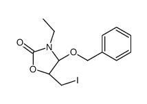 (4S,5R)-3-ethyl-5-(iodomethyl)-4-phenylmethoxy-1,3-oxazolidin-2-one结构式