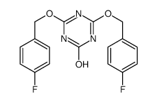 4,6-bis[(4-fluorophenyl)methoxy]-1H-1,3,5-triazin-2-one结构式