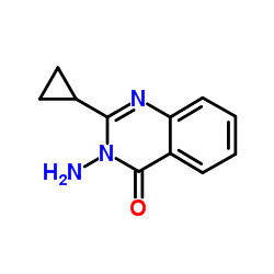 3-Amino-2-cyclopropyl-3H-quinazolin-4-one Structure