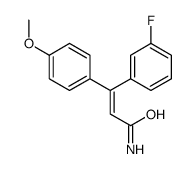 3-(3-fluorophenyl)-3-(4-methoxyphenyl)prop-2-enamide Structure