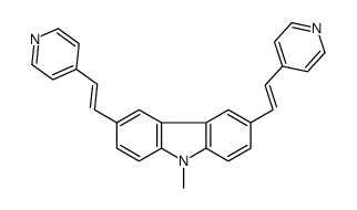 9-methyl-3,6-bis(2-pyridin-4-ylethenyl)carbazole Structure