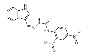 3-(2,4-dinitrophenyl)-1-(indol-3-ylidenemethylamino)urea结构式